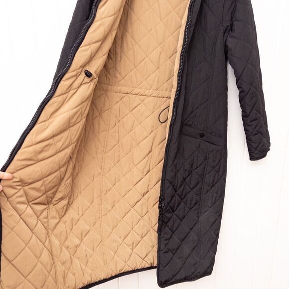 Universal Standard Cotswolds Reversible Puffer Coat Black/Brown - Picture 7 of 10